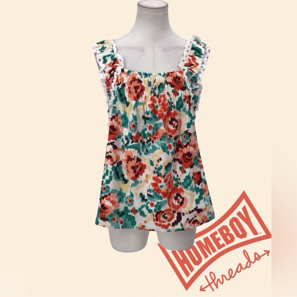 Entro Floral Women's Top - Multicolor size S